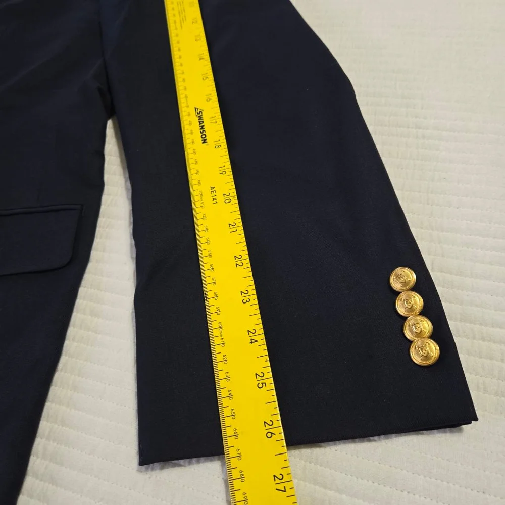 Men's LAUREN Ralph Lauren Navy Gold Button Blazer